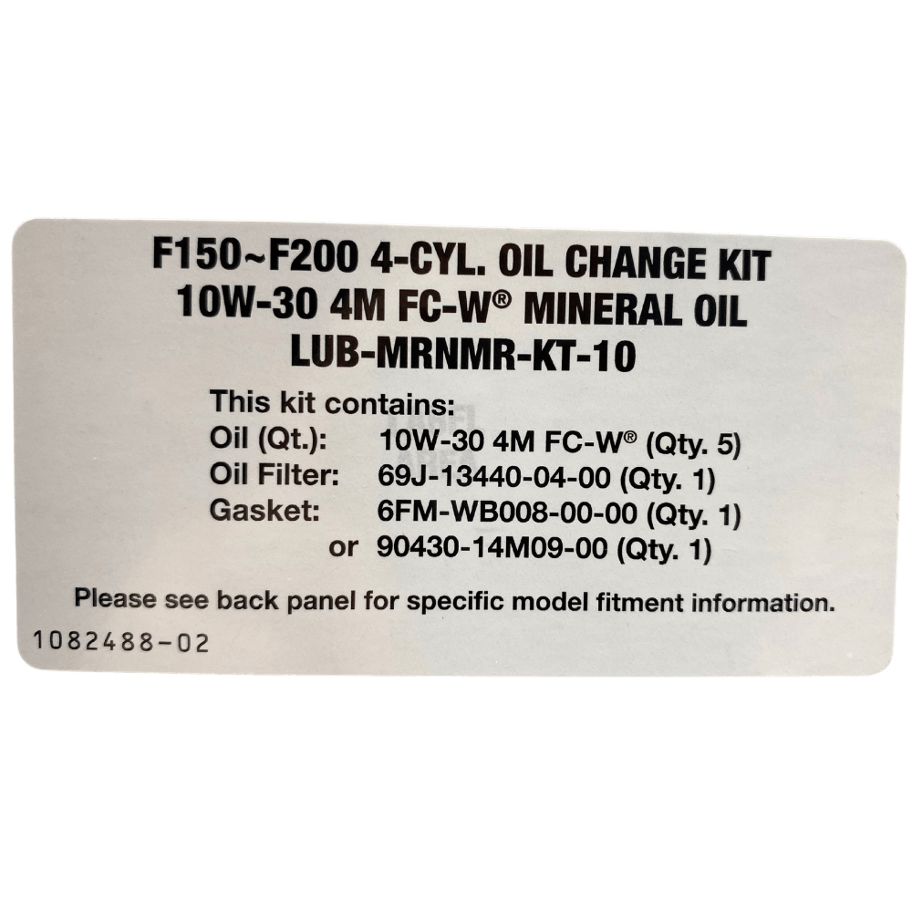 F200 Label Yamaha Oil Change Kit F150-F200 4 Cyl 10W-30 – FloridaOutboard